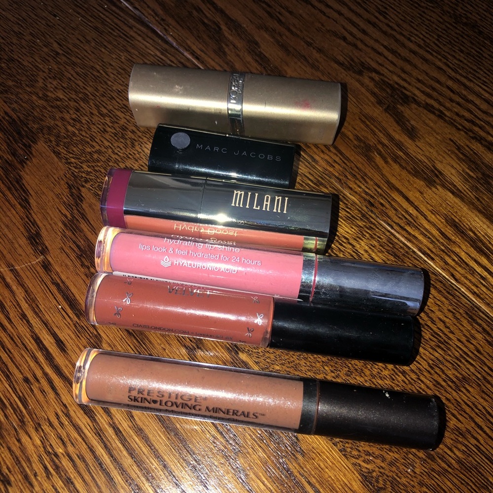 Makeup set of used lip products!